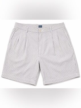 Jos. A. Bank Gray and White Striped Cotton Seersucker Shorts - 32W